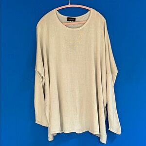 Eskandar women’s sweater Cream‎ Oversized 100% silk one size lagenlook